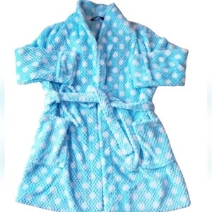 Plush Polka Dot Plush Robe Size Large Noire Jasmine Rose